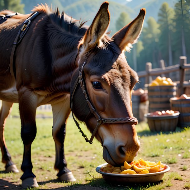 Picture of a eating mule