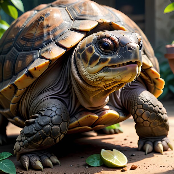 Picture of a eating tortoise