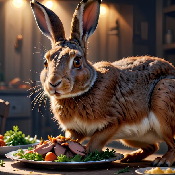 Picture of a eating hare