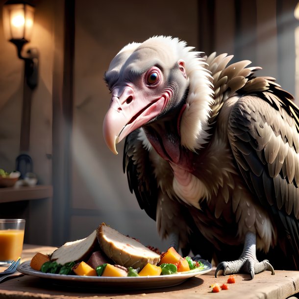 Picture of a eating vulture