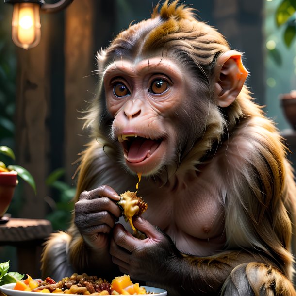 Photo d'un singe qui mange