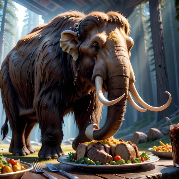 Picture of a eating mammoth