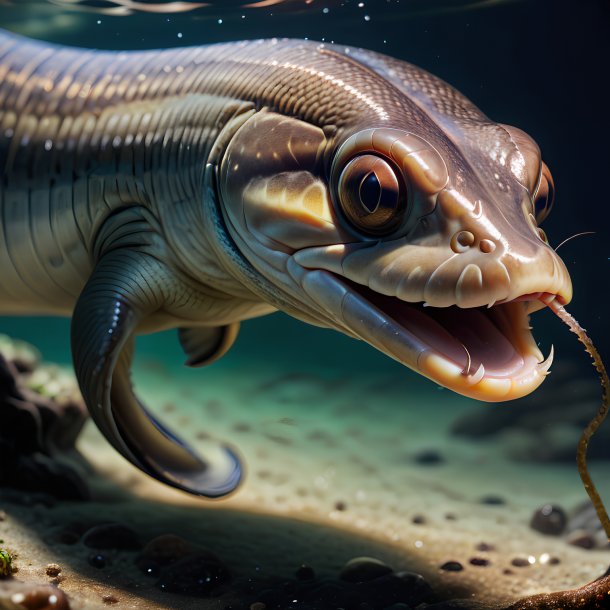 Picture of a drinking eel