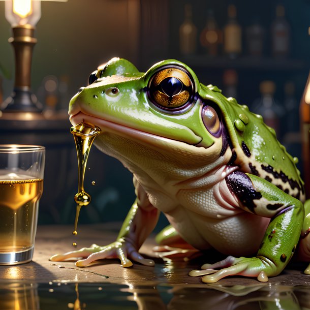 Picture of a drinking frog