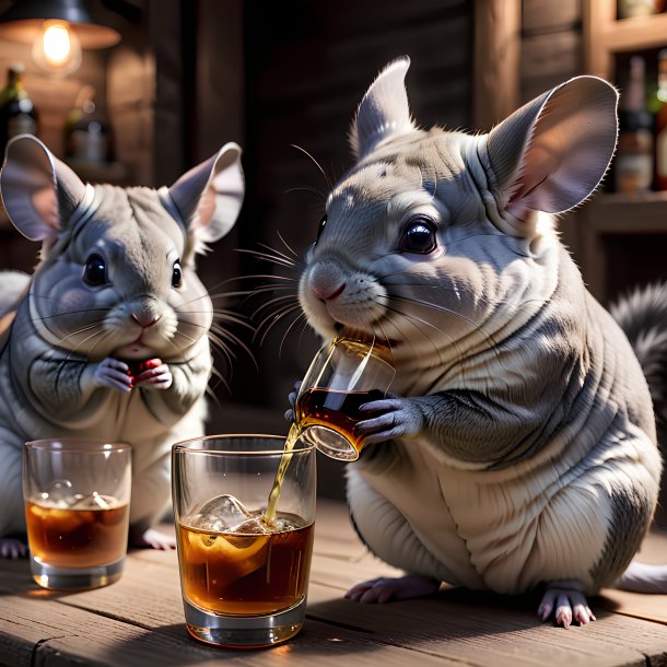 Picture of a drinking chinchillas