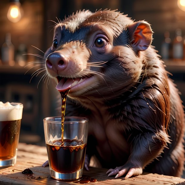 Picture of a drinking mole