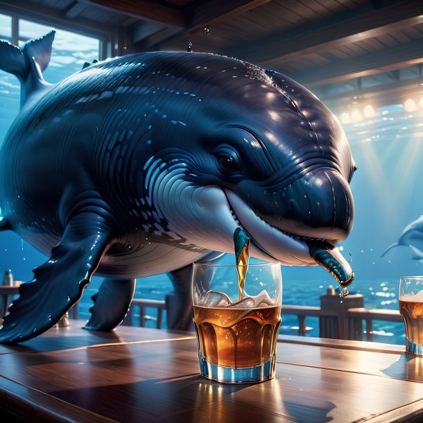 Picture of a drinking whale