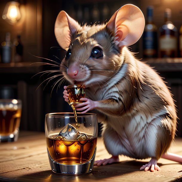 Photo d'une souris à boire