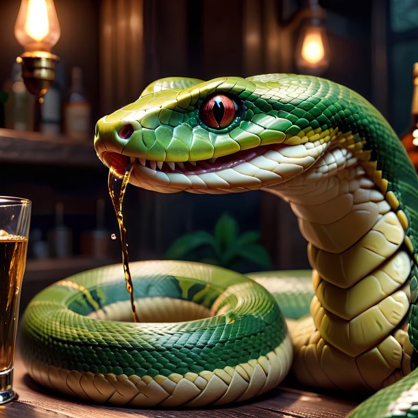 Picture of a drinking snake