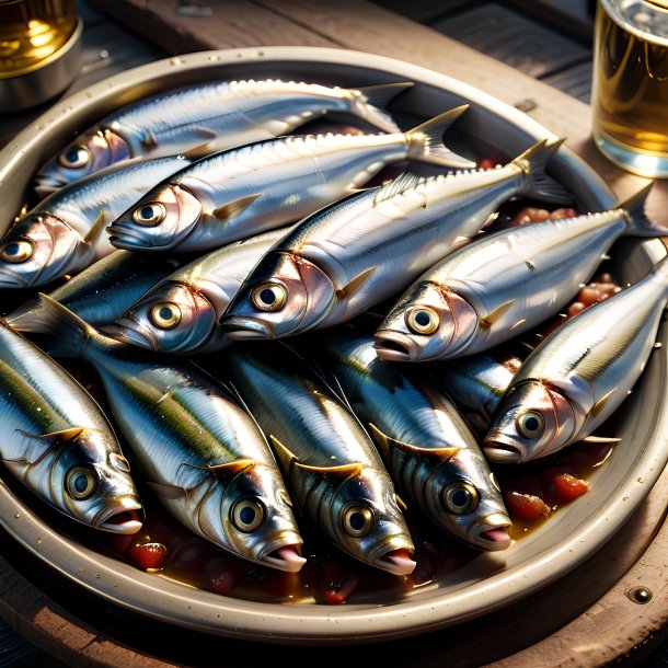 Picture of a drinking sardines