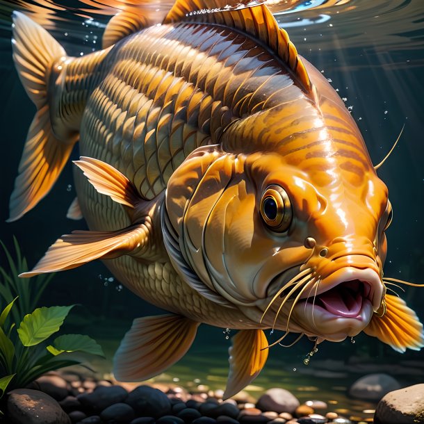 Picture of a drinking carp