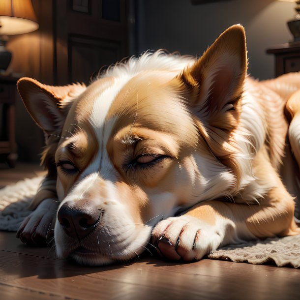 Picture of a sleeping dog