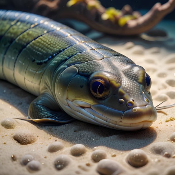 Picture of a sleeping eel