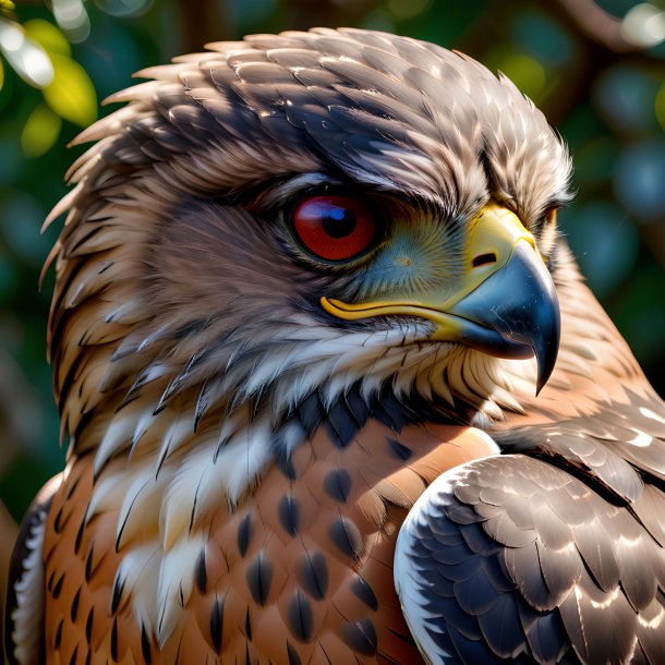 Picture of a sleeping hawk