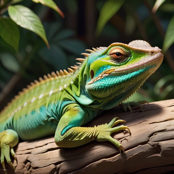 Picture of a sleeping lizard