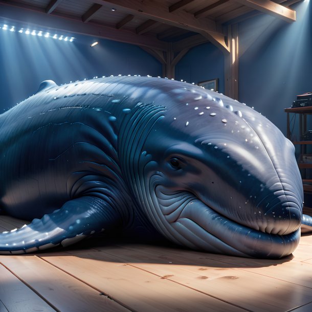 Imagen de una ballena azul dormida