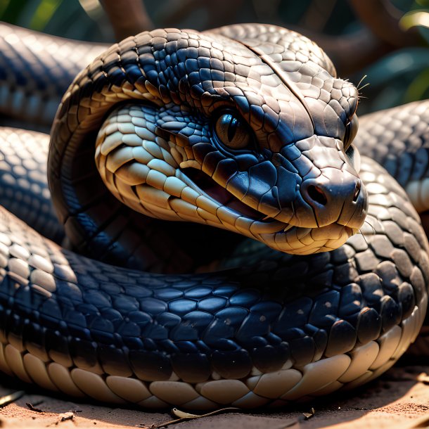 Imagem de uma cobra dormindo