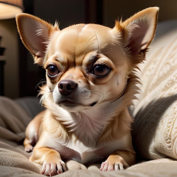 Picture of a sleeping chihuahua