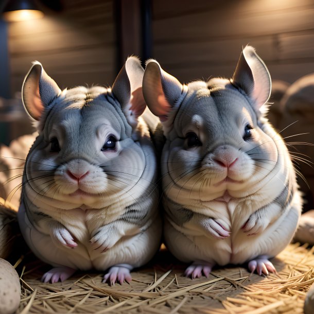 Photo d'une chinchillas endormies