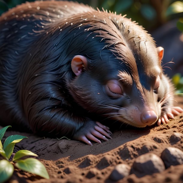 Picture of a sleeping mole