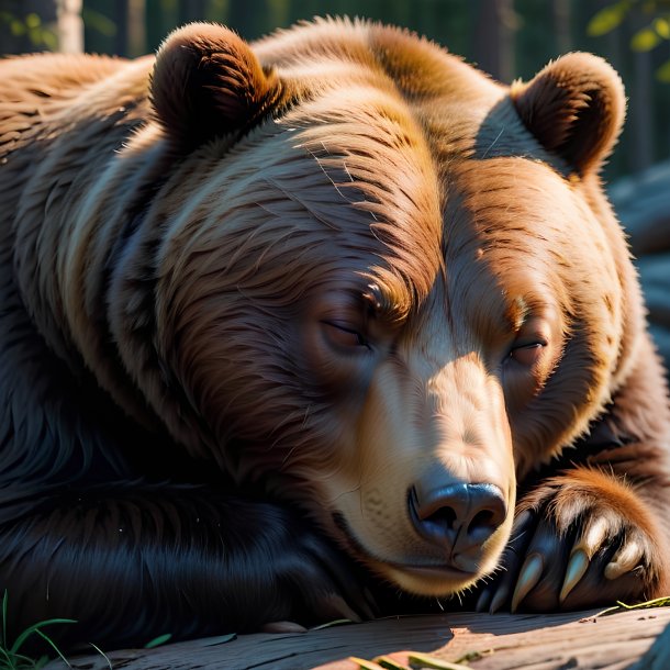 Picture of a sleeping bear