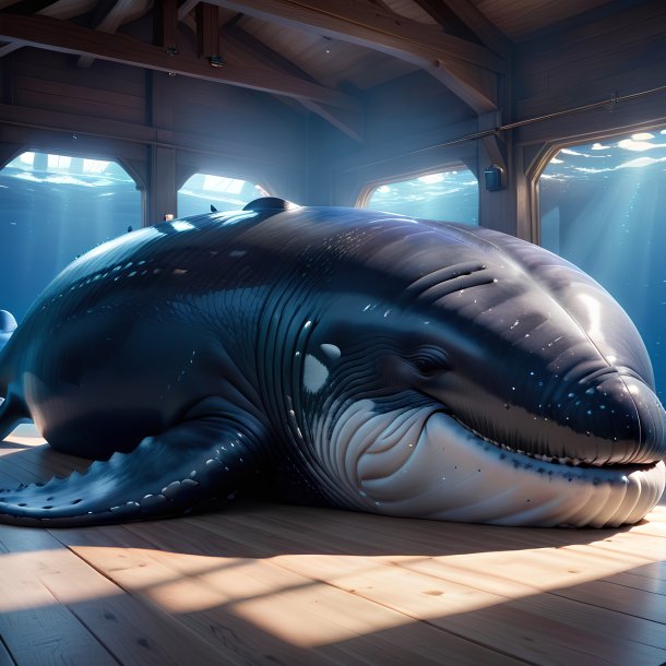 Picture of a sleeping whale