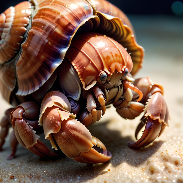 Picture of a sleeping hermit crab