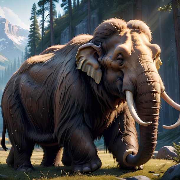 Picture of a sleeping mammoth