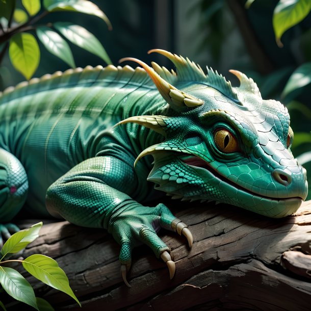 Picture of a sleeping basilisk