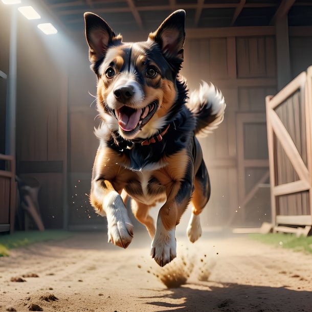 Foto de un perro saltador