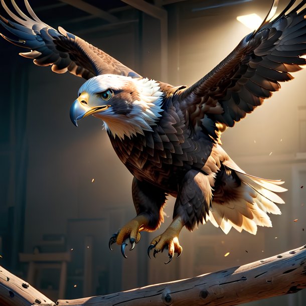 Picture of a jumping eagle