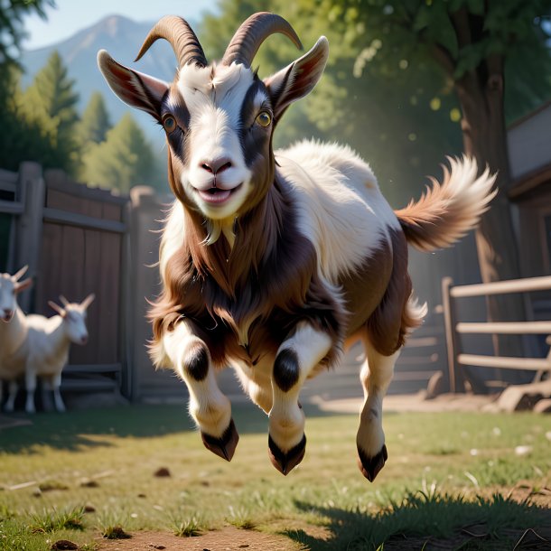 Picture of a jumping goat