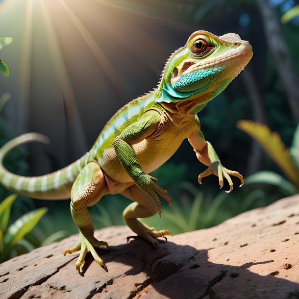 Photo d'un lézard sautillant