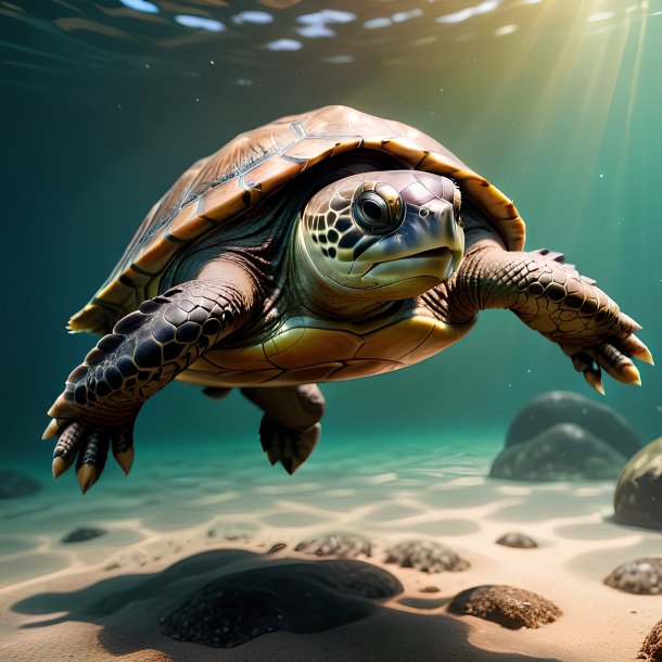 Picture of a jumping turtle