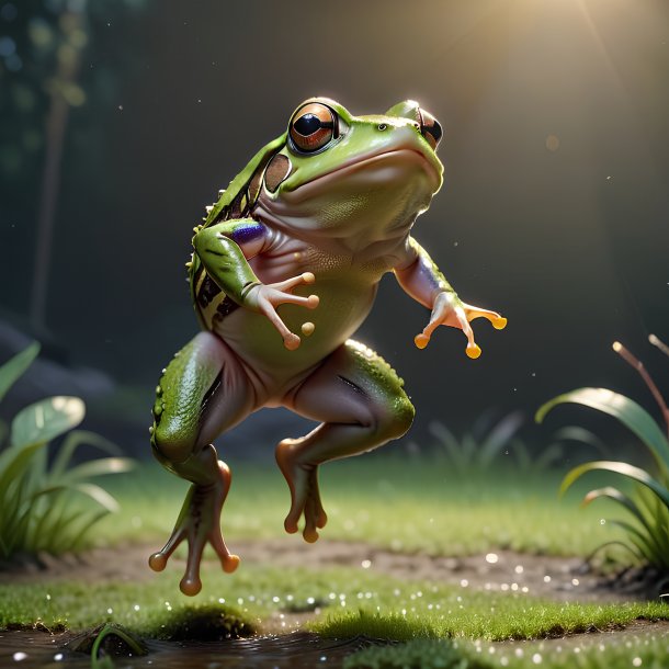 Picture of a jumping frog