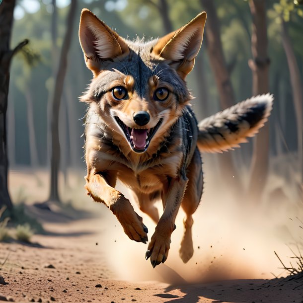 Picture of a jumping jackal