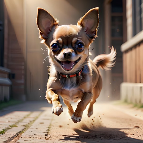 Picture of a jumping chihuahua