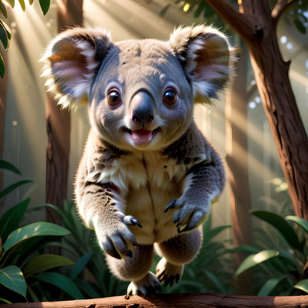 Photo d'un koala sautant