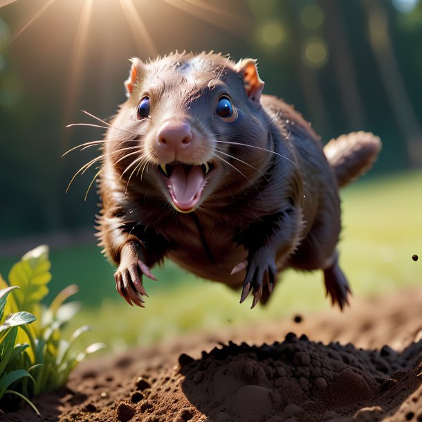 Picture of a jumping mole