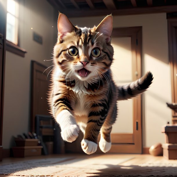 Picture of a jumping cat