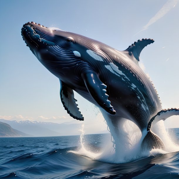 Photo d'une baleine sautante