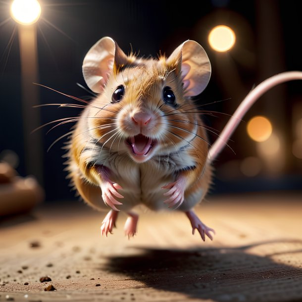 Image d'une souris sautante