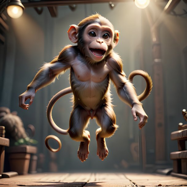 Imagem de um macaco saltando