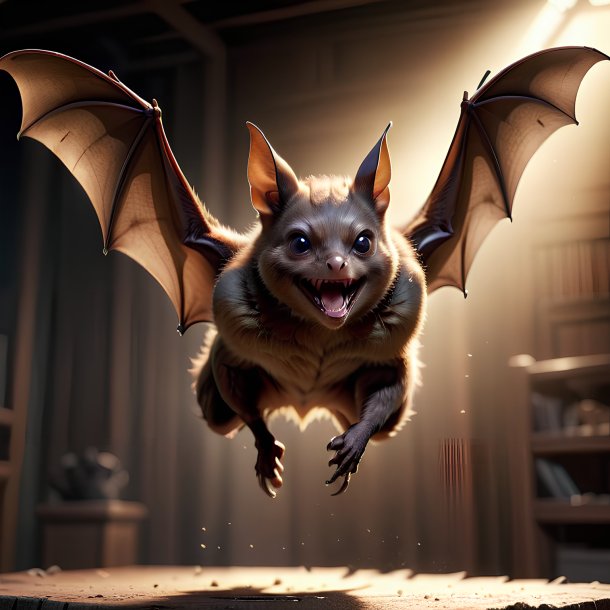 Photo d'une chauve-souris sautante