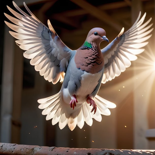 Picture of a jumping dove