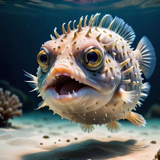 Picture of a jumping pufferfish