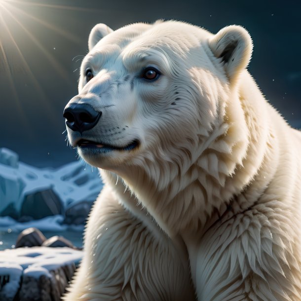 Imagen de un oso polar en espera