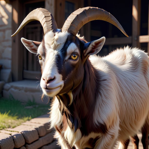 Picture of a waiting goat