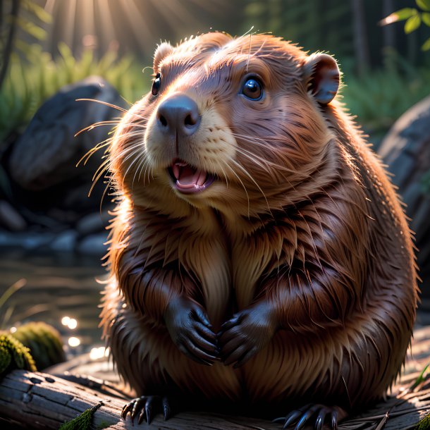 Picture of a waiting beaver