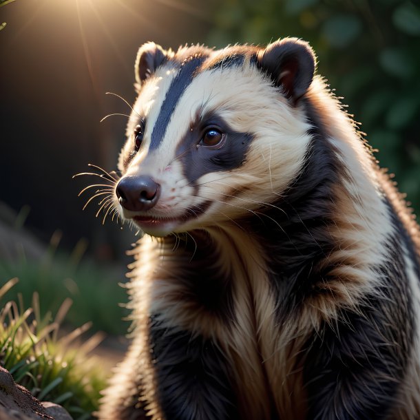 Picture of a waiting badger